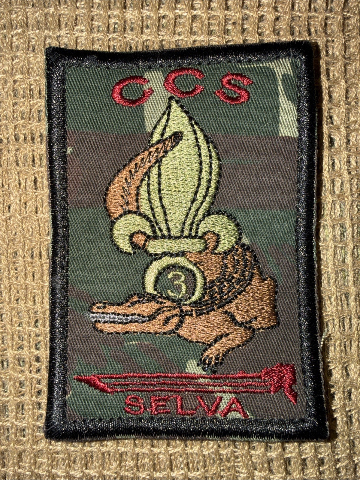 French Foreign Legion Patch -Airborne 3 CCS SELVA FRENCH GUIANA Scarce!!!