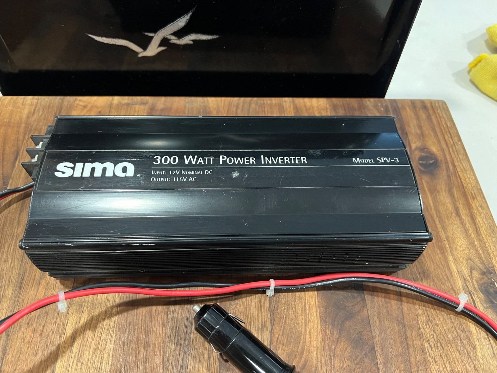 Sima 300 Watt Power Inverter Model SPV-3 12V DC to 115V AC Dual Outlet Car Adapt