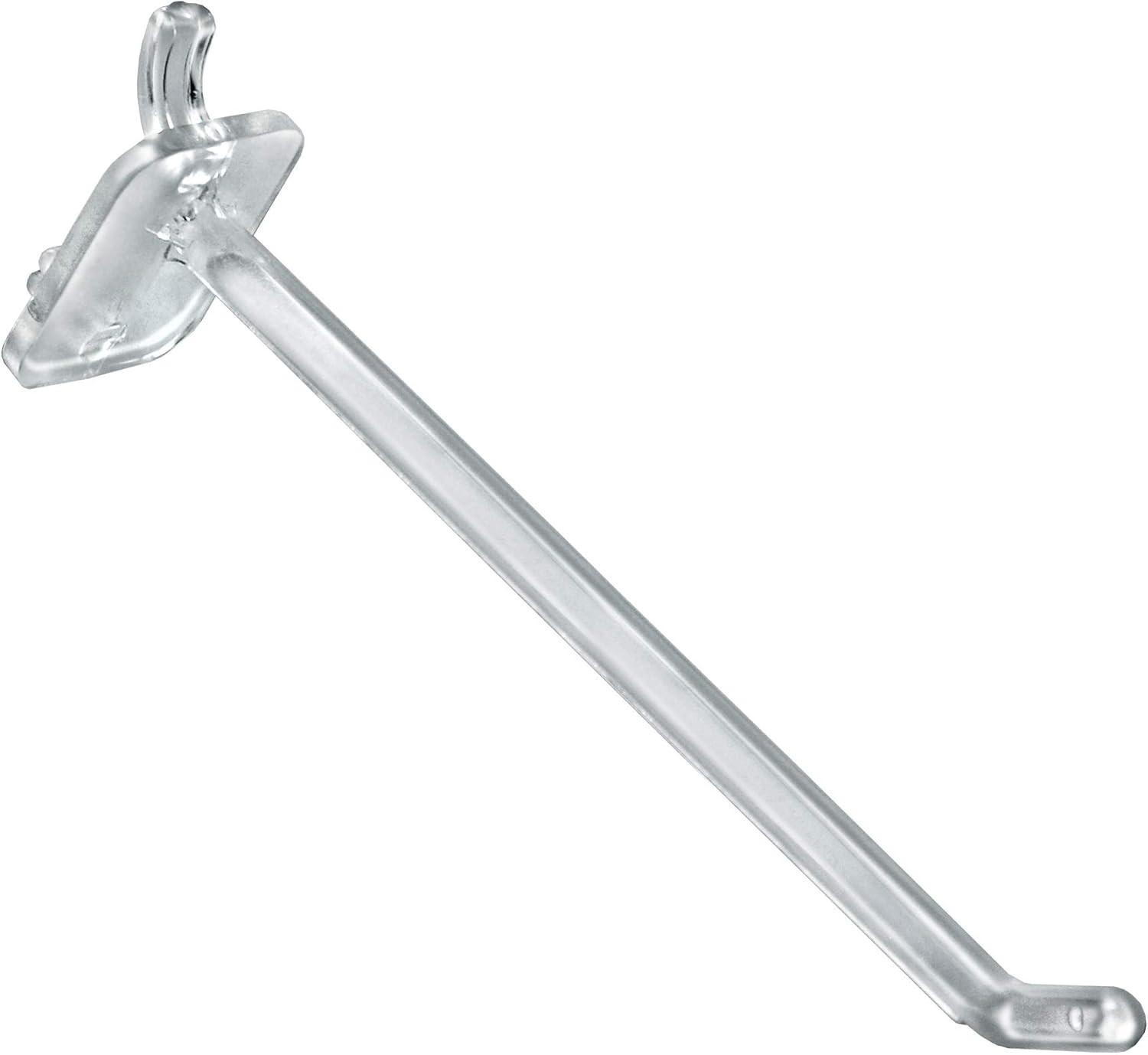 800006-C Pack of 50 Clear Pegboard Hooks (Also Available in Black & White) - 6”