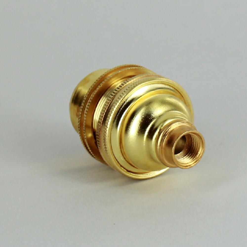 UNFINISHED BRASS E-12 THREADED SOCKET WITH SHADE RING NEW SOGB5WRG
