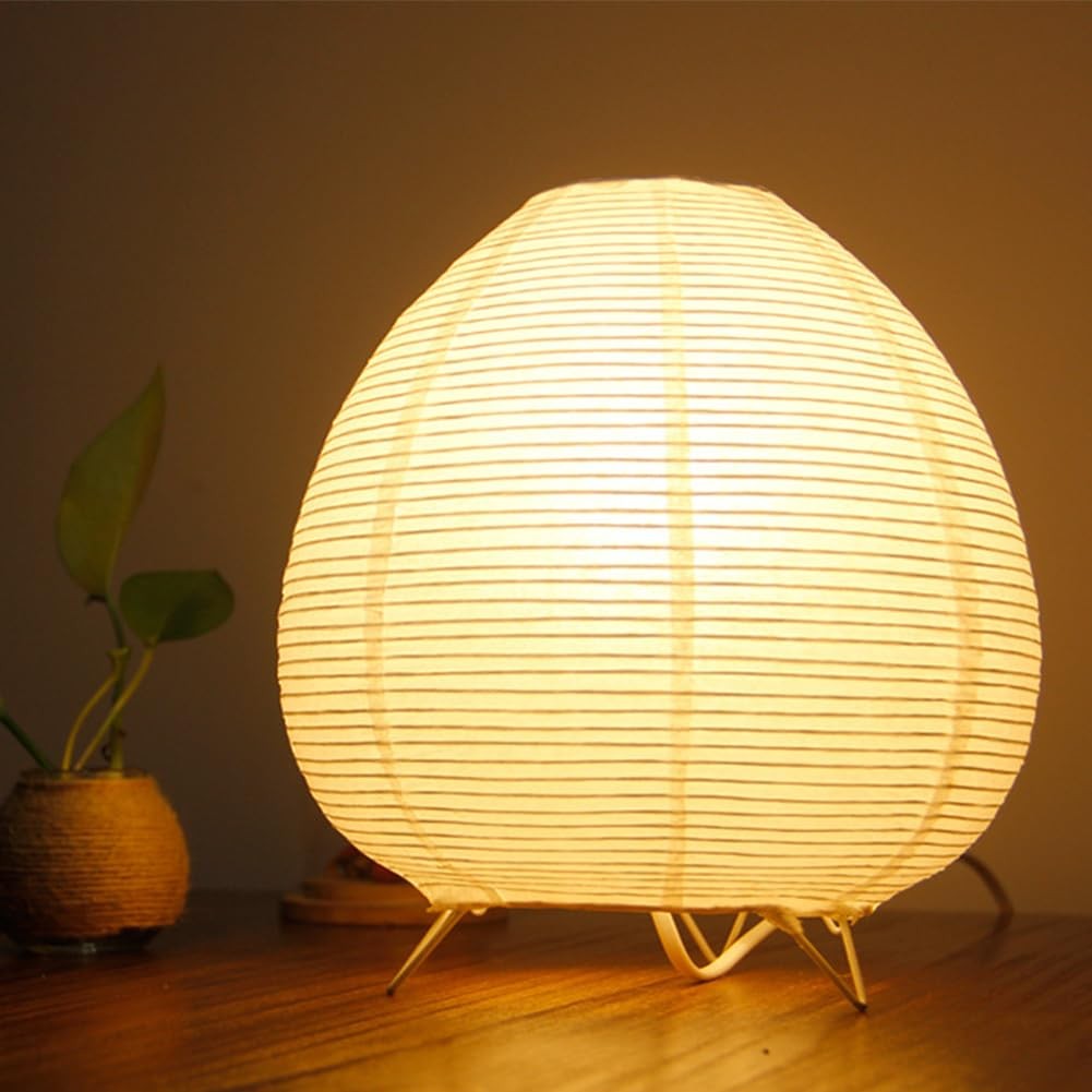 YY YEARCHY Table Lamp Paper Able Standing Lamps with 8"x9", White
