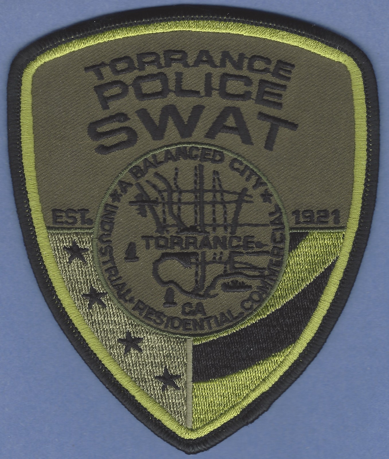 TORRANCE CALIFORNIA POLICE SWAT TEAM SHOULDER PATCH