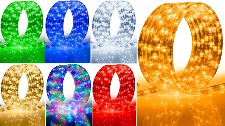 LED Rope Lights 10' 25' 50' 100' 150'ft Accent Christmas Decorations Extendable
