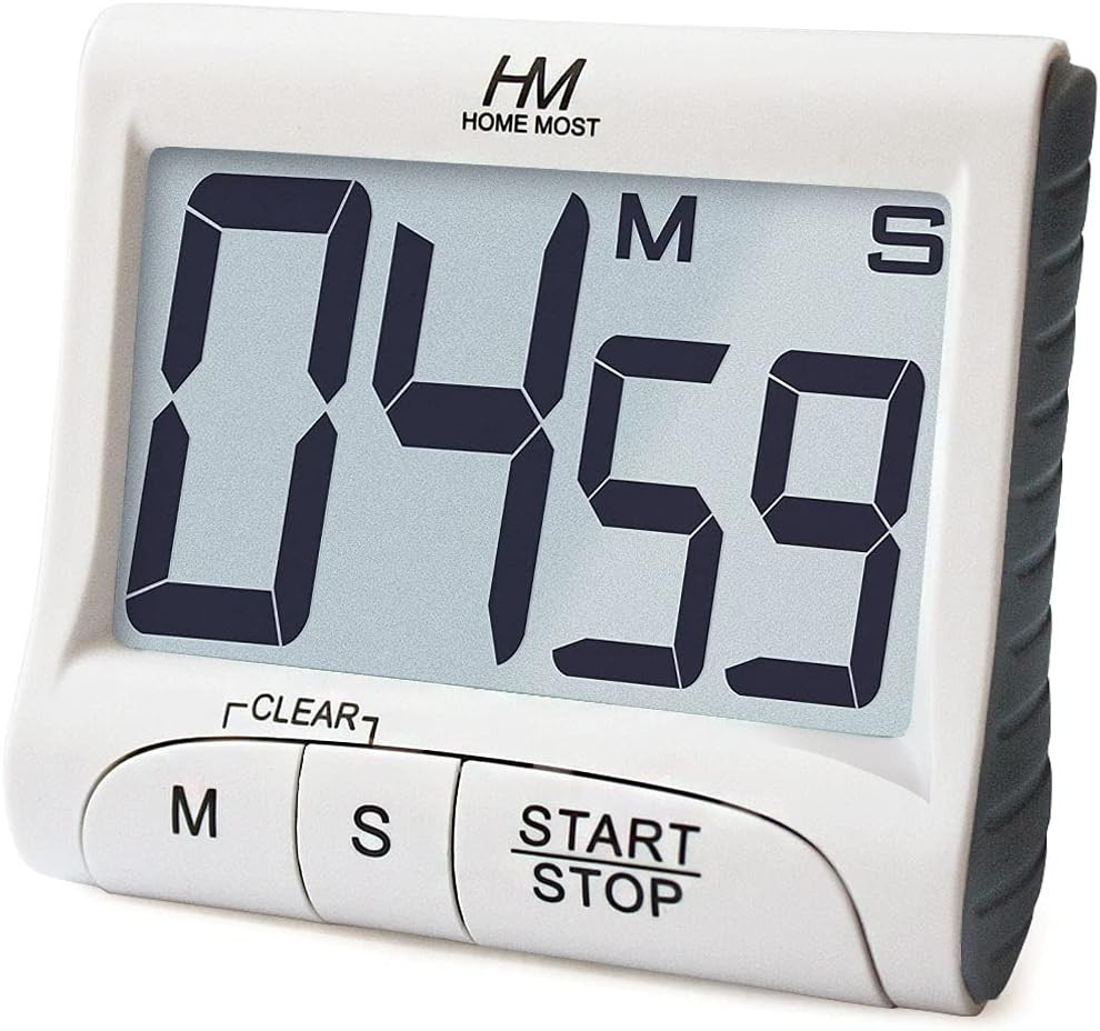 3" Large Display Kitchen Timer - Digital Timer Magnetic Back Loud Alarm on Rope