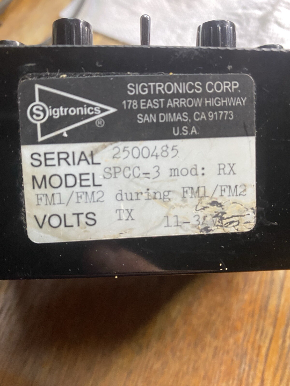 Sigtronics SPCC-3 Aircraft Communication System