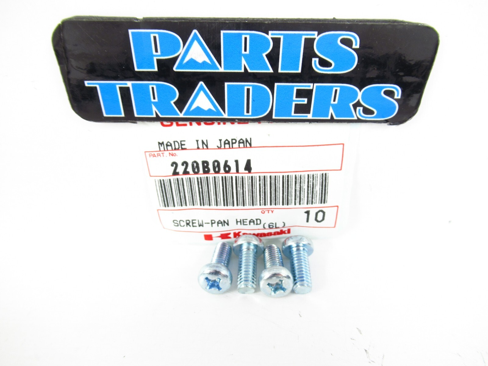 Genuine Kawasaki Pan Head Screw Set Of 4 KLX110 KLX140 Z125 Pro LTD 305 KLR650