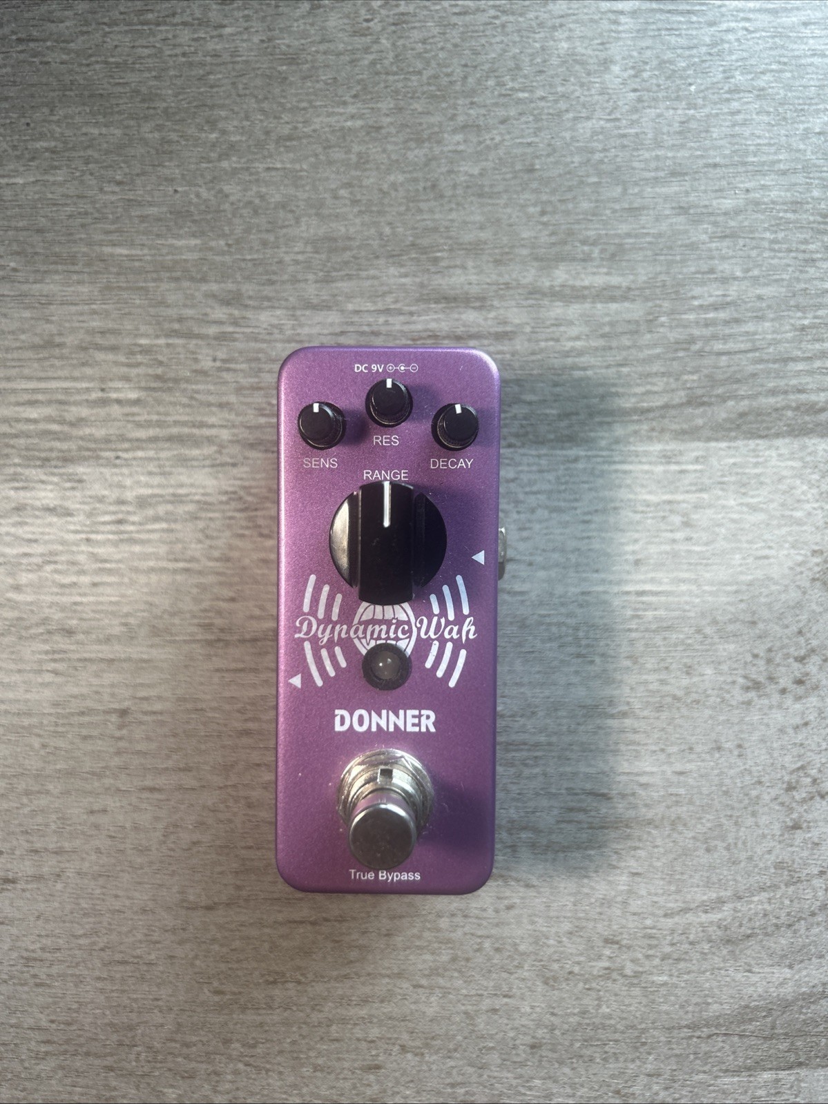 🐸 Donner Wah Pedal Auto Dynamic Wah Guitar Effects Res Sens Range Decay Knob