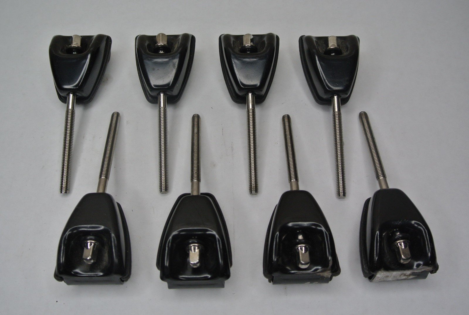 SET of 8 PEARL BASS DRUM TENSION RODS & BLACK CLAWS for YOUR EXPORT SET! L780