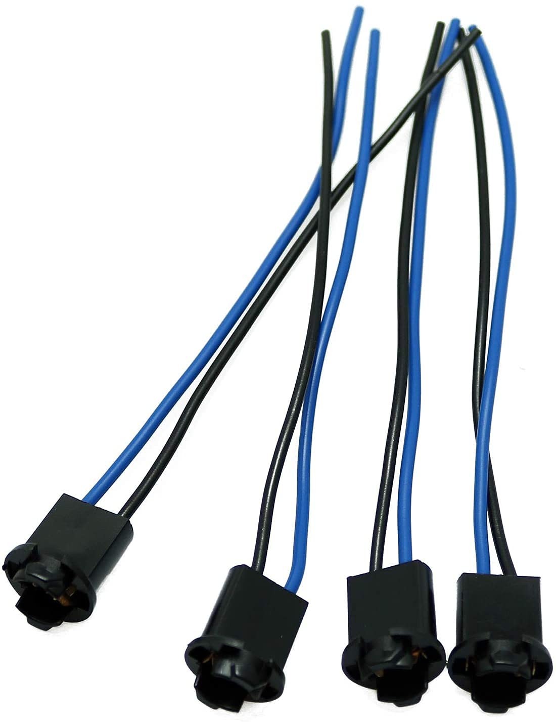 T10 Socket Base 15cm Wire Plug-in LED Bulb Extension 4PCS - for Fog Light