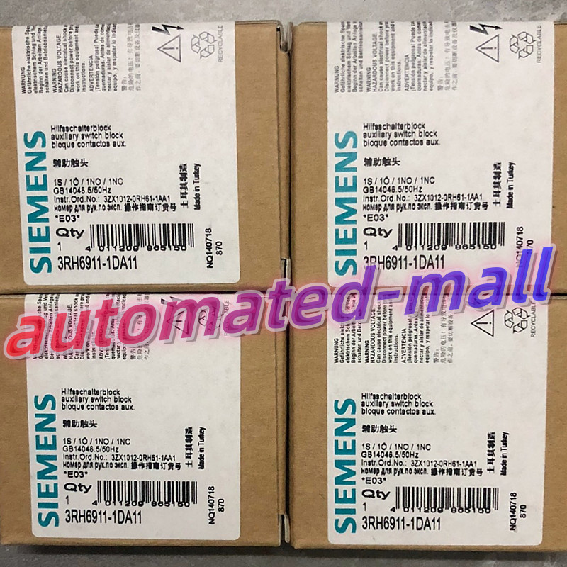 1 PC NEW SIEMENS Contactor auxiliary 3RH6911-1DA11   Fast delivery
