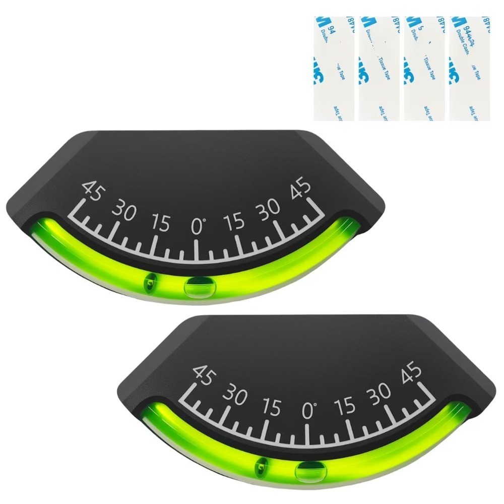 2-Pack Level Gauge for RV, Bubble, Trailer, Car Inclinometer Gauge, Trailer