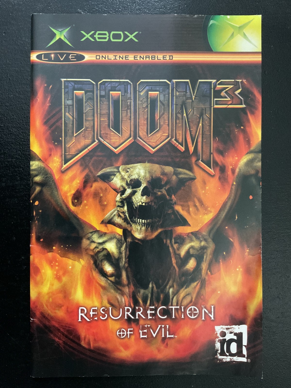 Doom 3 Resurrection of Evil Microsoft XBOX Instruction Manual Only