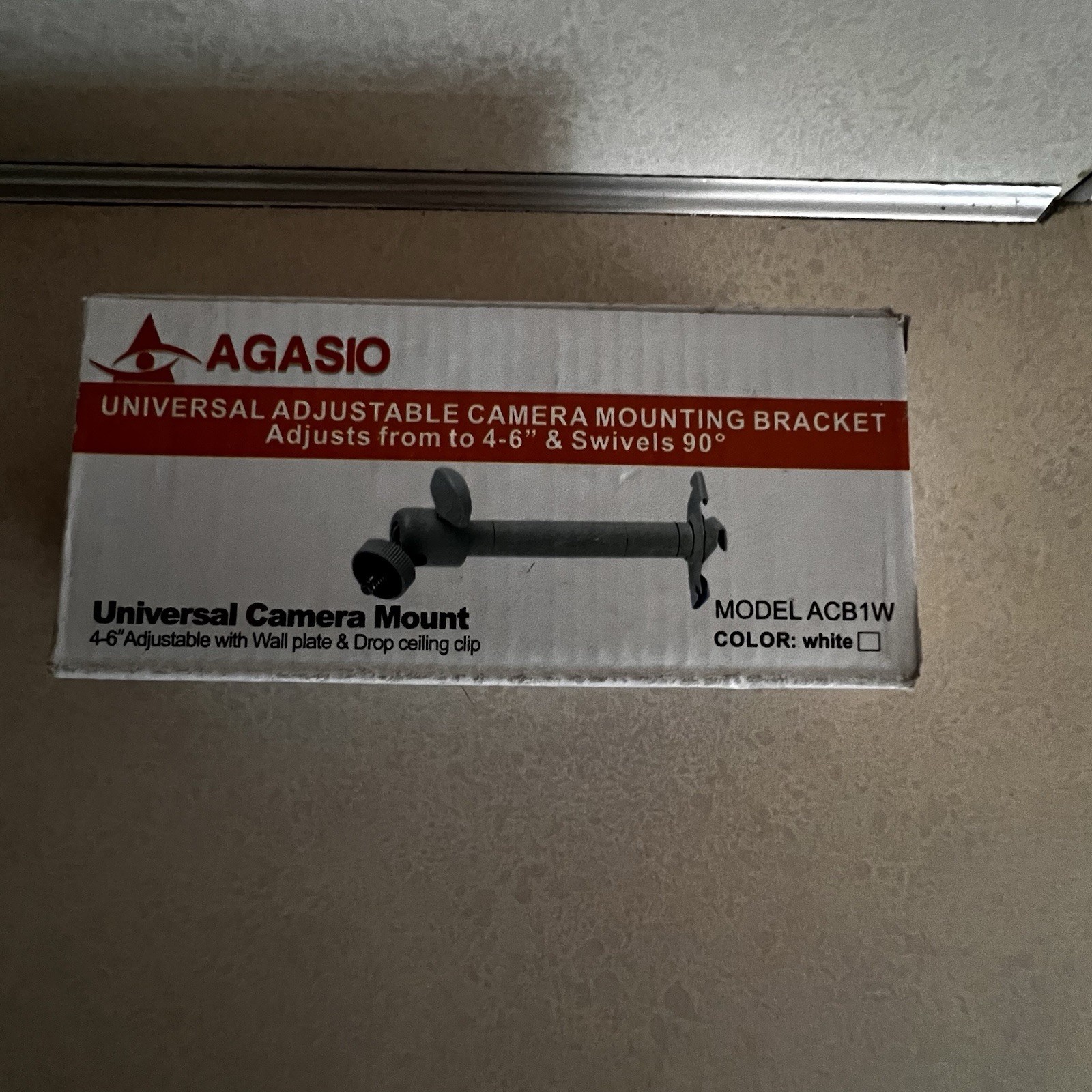 Agasio Universal Security Camera Mount Bracket ACB1W Adjustable White