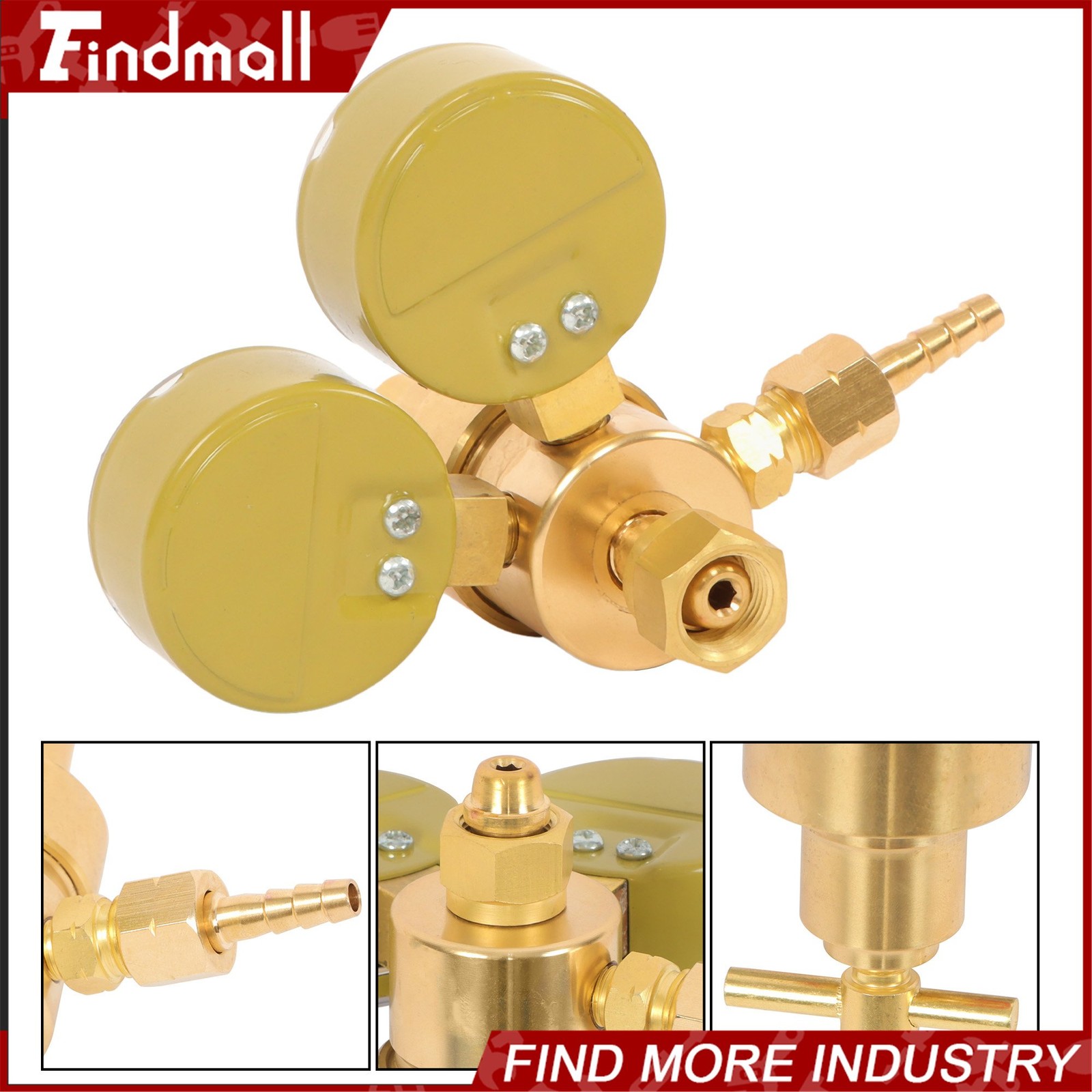 Welding Torch Acetylene Regulator Two Gauges CGA200 Durable Solid Brass Unit