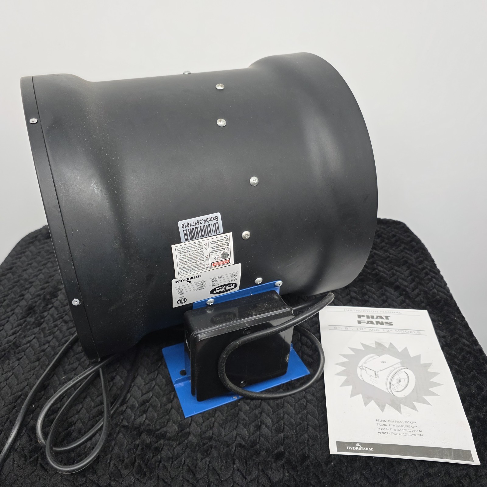 Phat Fan 12" 1708 CFM Inline Mixed Flow Fan