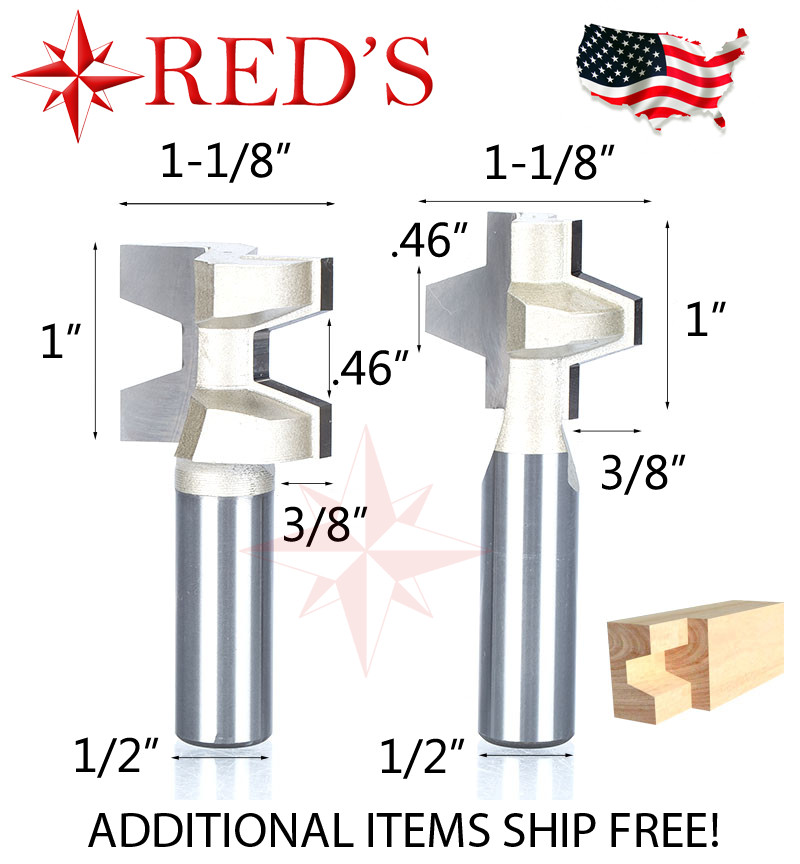 Tideway Carbide Pro LC17021808 Bevel Glue Joint Set 23/32-1" stock router bit