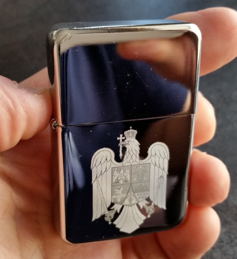 Romania Coat of Arms Engraved Lighter With Gift Box - FREE ENGRAVING