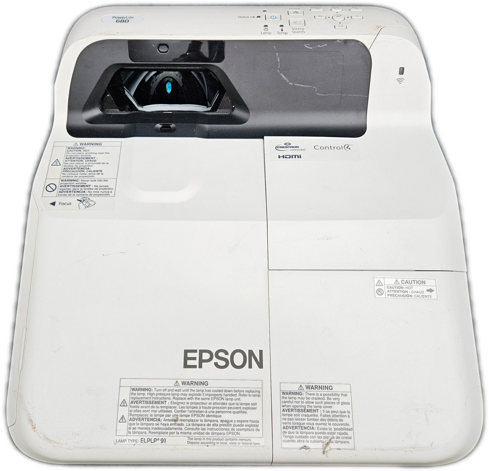 Epson PowerLite 680 3LCD Projector 4000 Lumens