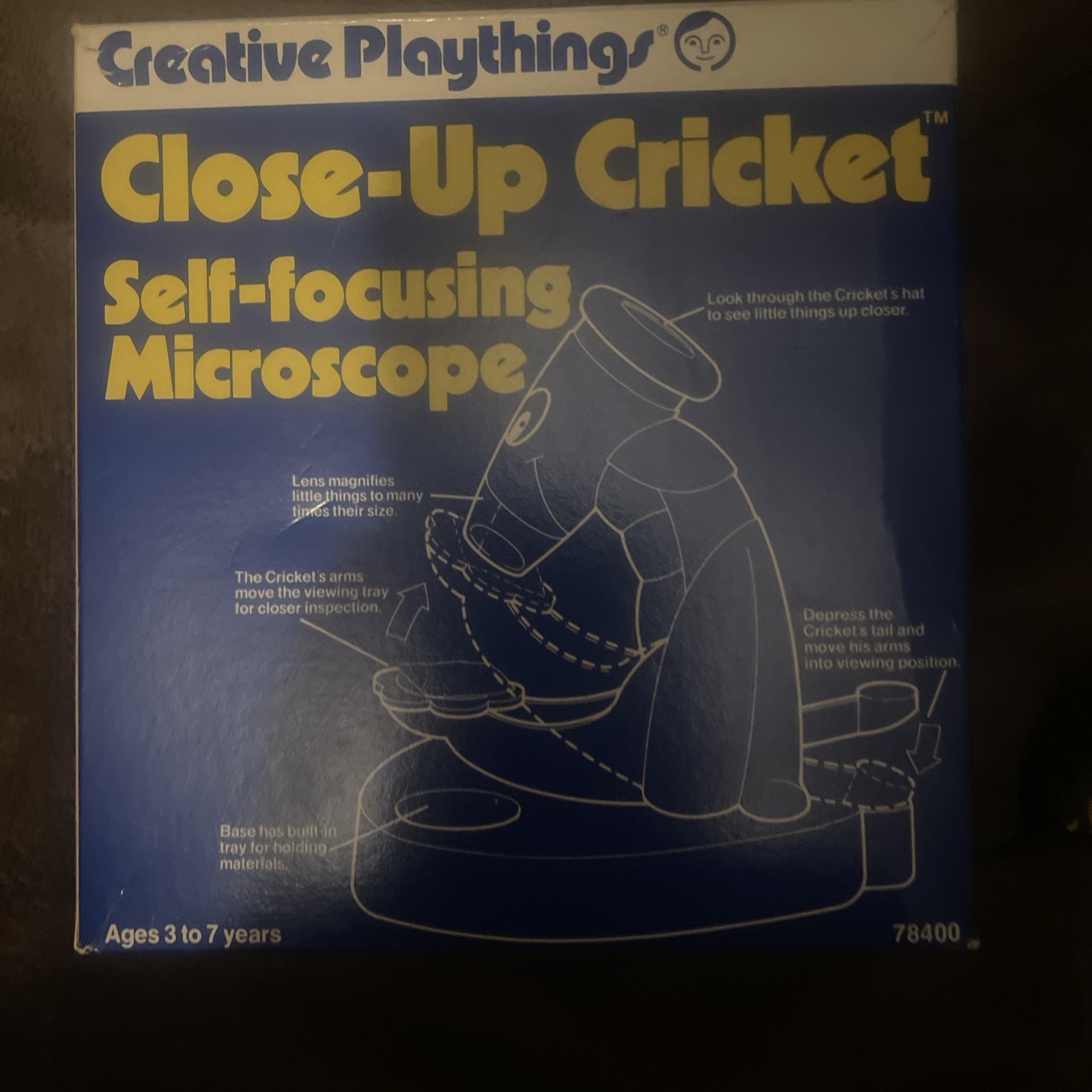 Vintage Close-Up Cricket Microscope by Creative Playthings w/original box. 1960s