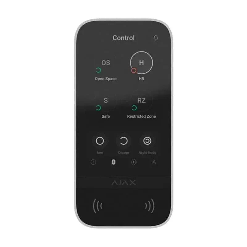 Ajax KeyPad TouchScreen Wireless Keyboard with Touch Screen (White)