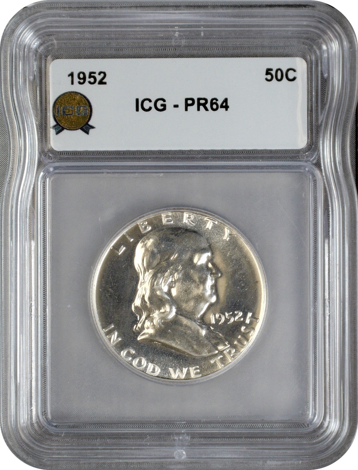1952 Proof Franklin Half Dollar 50C ICG PR64