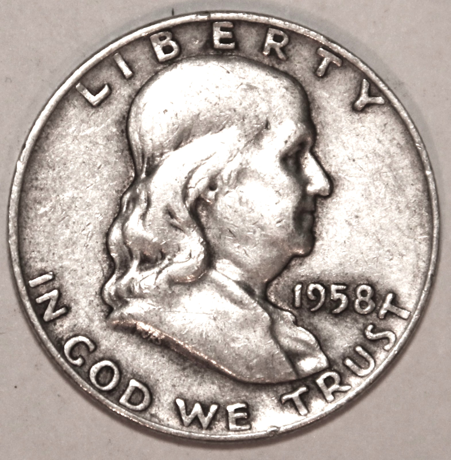 1958-D Franklin Half Dollar - Very Fine - #4925EB