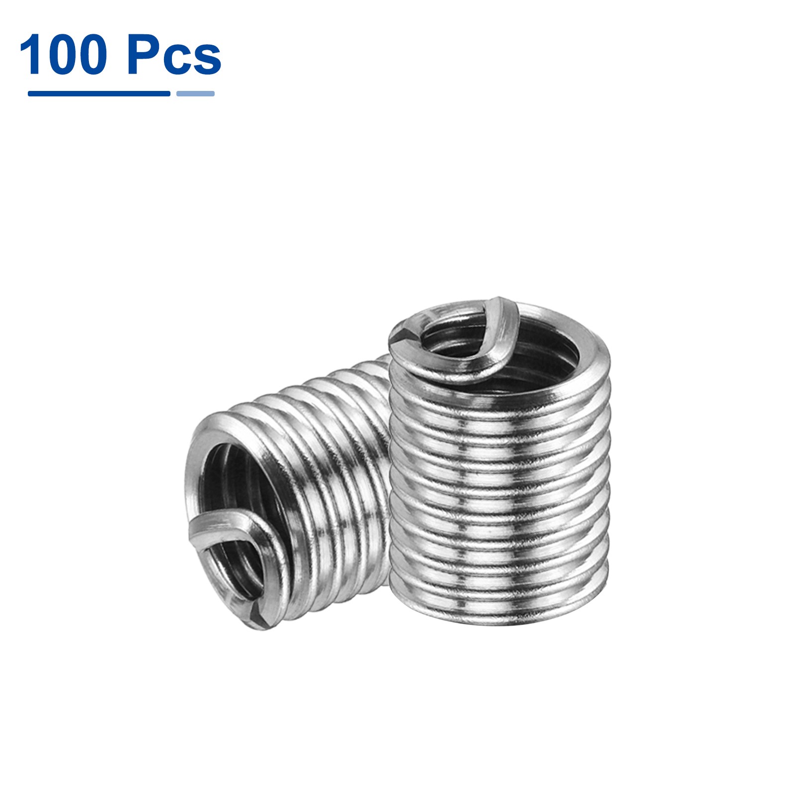 100pcs Wire Thread Inserts 1/4-20 UNC 2D Helical Threaded Sleeve Thread Repair