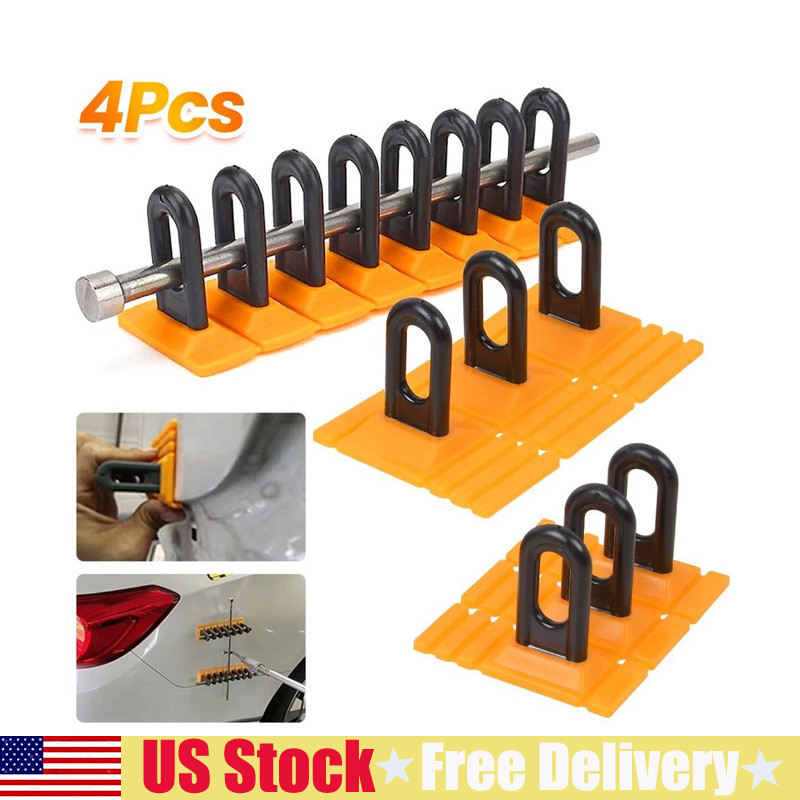4Pcs Auto Body Repair Kit Puller Glue Tabs Set Car Paintless Dent Removal Tool