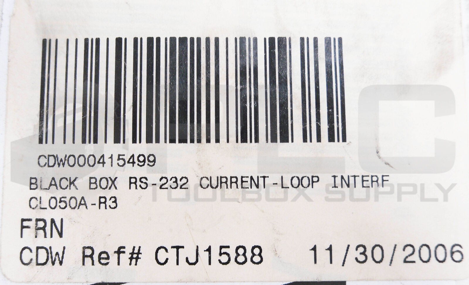 NEW BLACKBOX CL050A-R3 CURRENT LOOP INTERFACE CONVERTER 232/CL-E *READ*