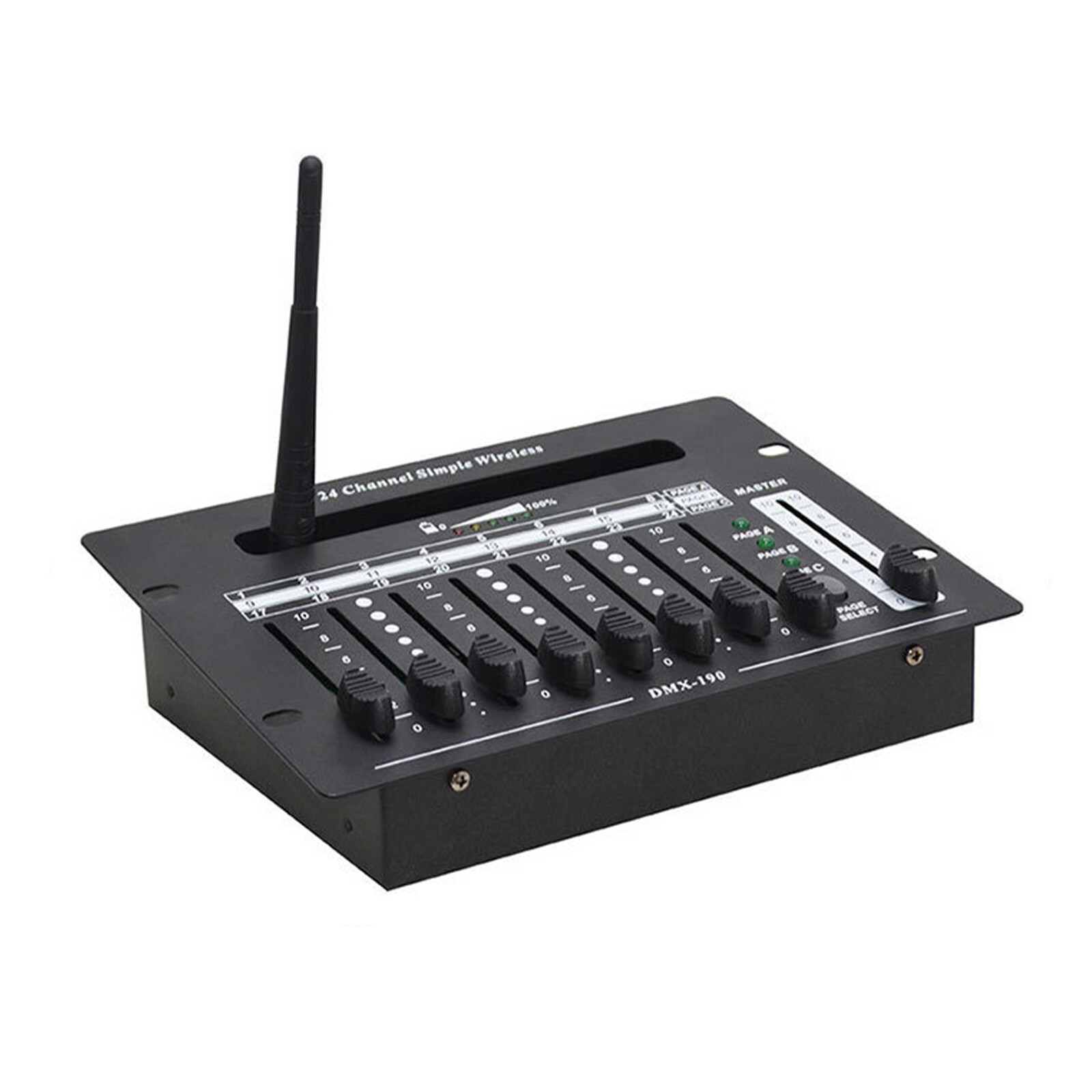 24 channel 2.4G wireless dmx 512 controller battery console for dj stage light