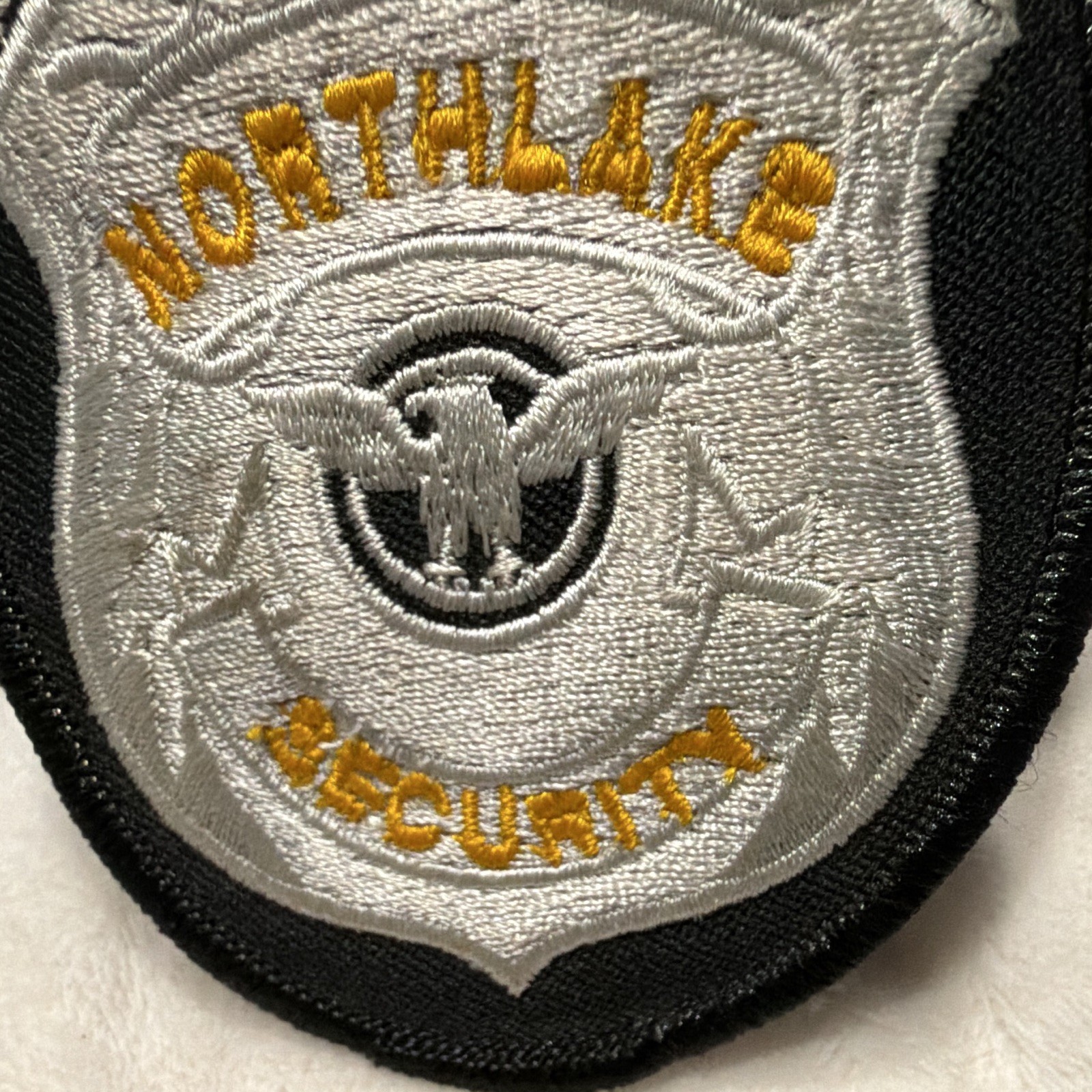 Northlake Security Embroidered Patch Silver Black Gold Illinois