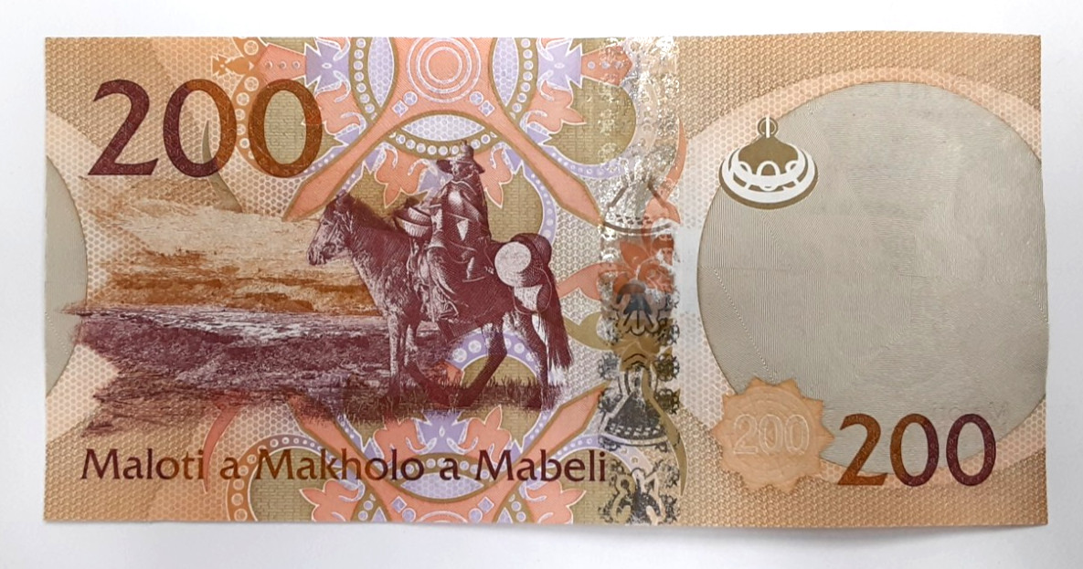 2015 Issue Lesotho 200 Maloti Banknote Pick# 25 CU