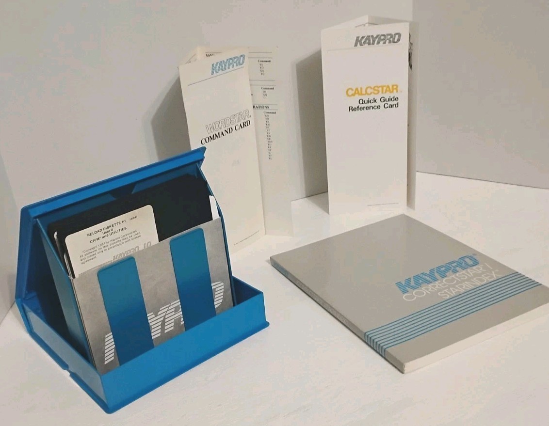 Kaypro Reload Disk Set #1–14 CP/M WordStar Perfect Writer + CorrectStar Book