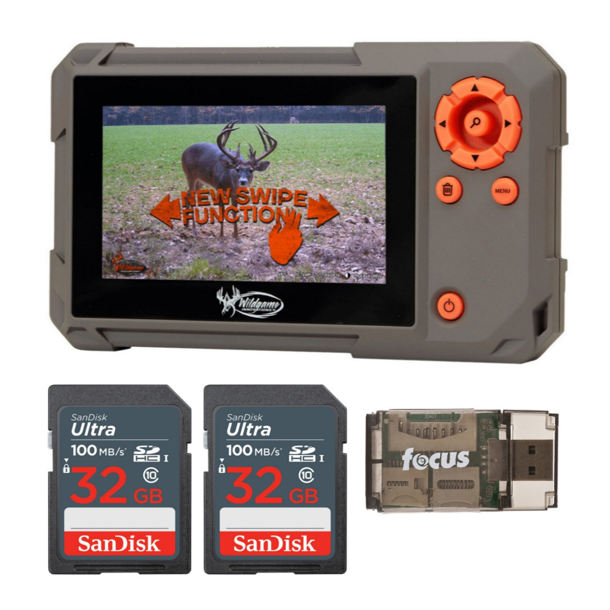 Wildgame Innovations Trail Pad Swipe SD Card Reader Memory Cards Bundle