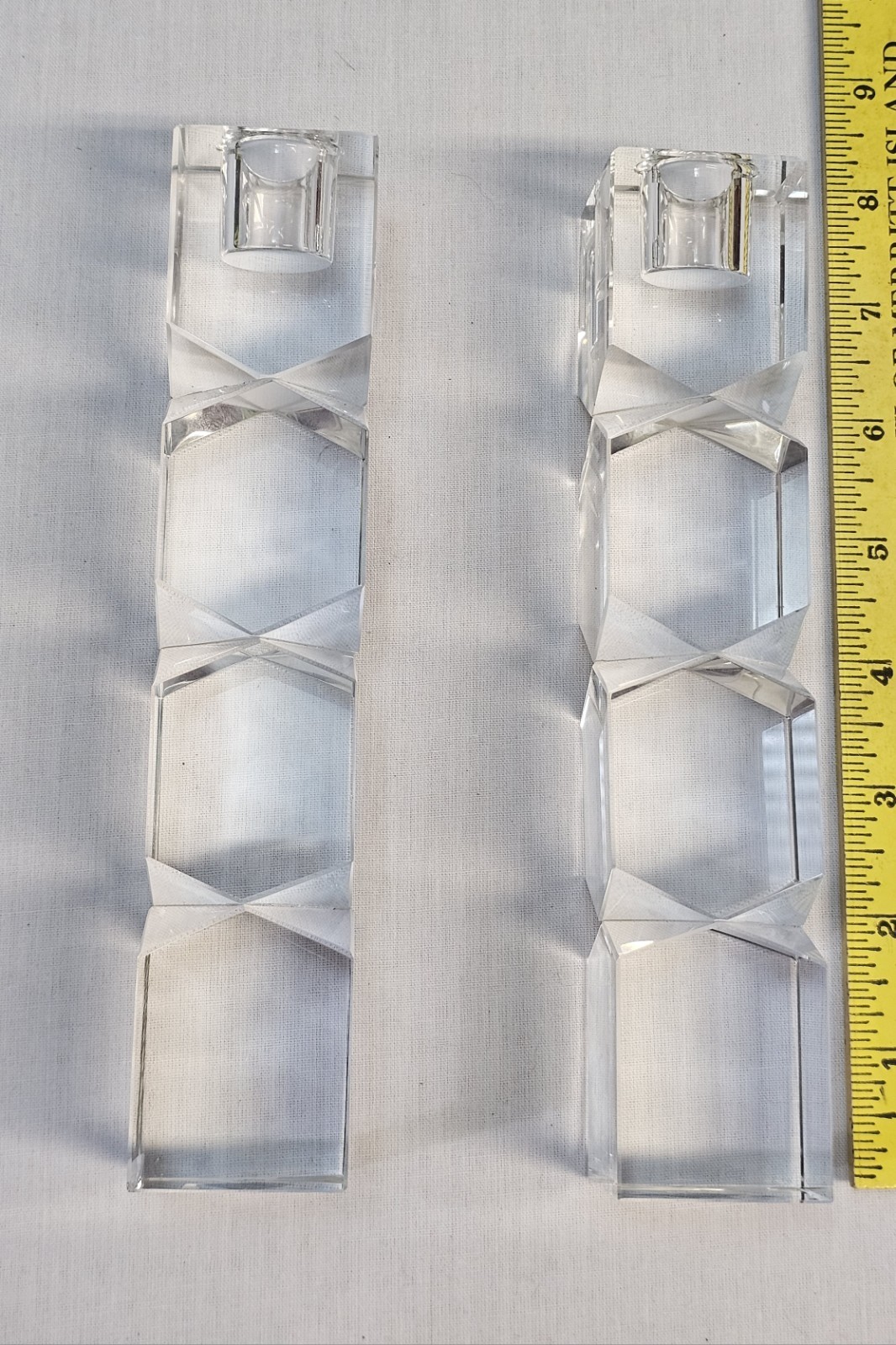'Lighting By Design' Crystal Candle Holder Set 7.5"