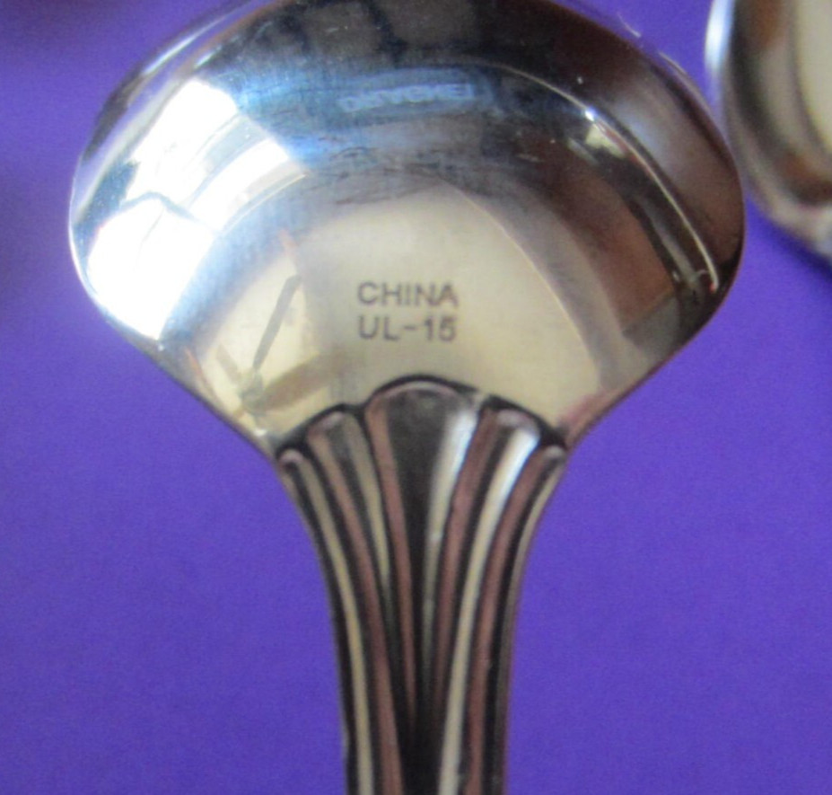 3 ONEIDA DUBLIN Stainless Flatware Salad Forks Ribbed Fan Design