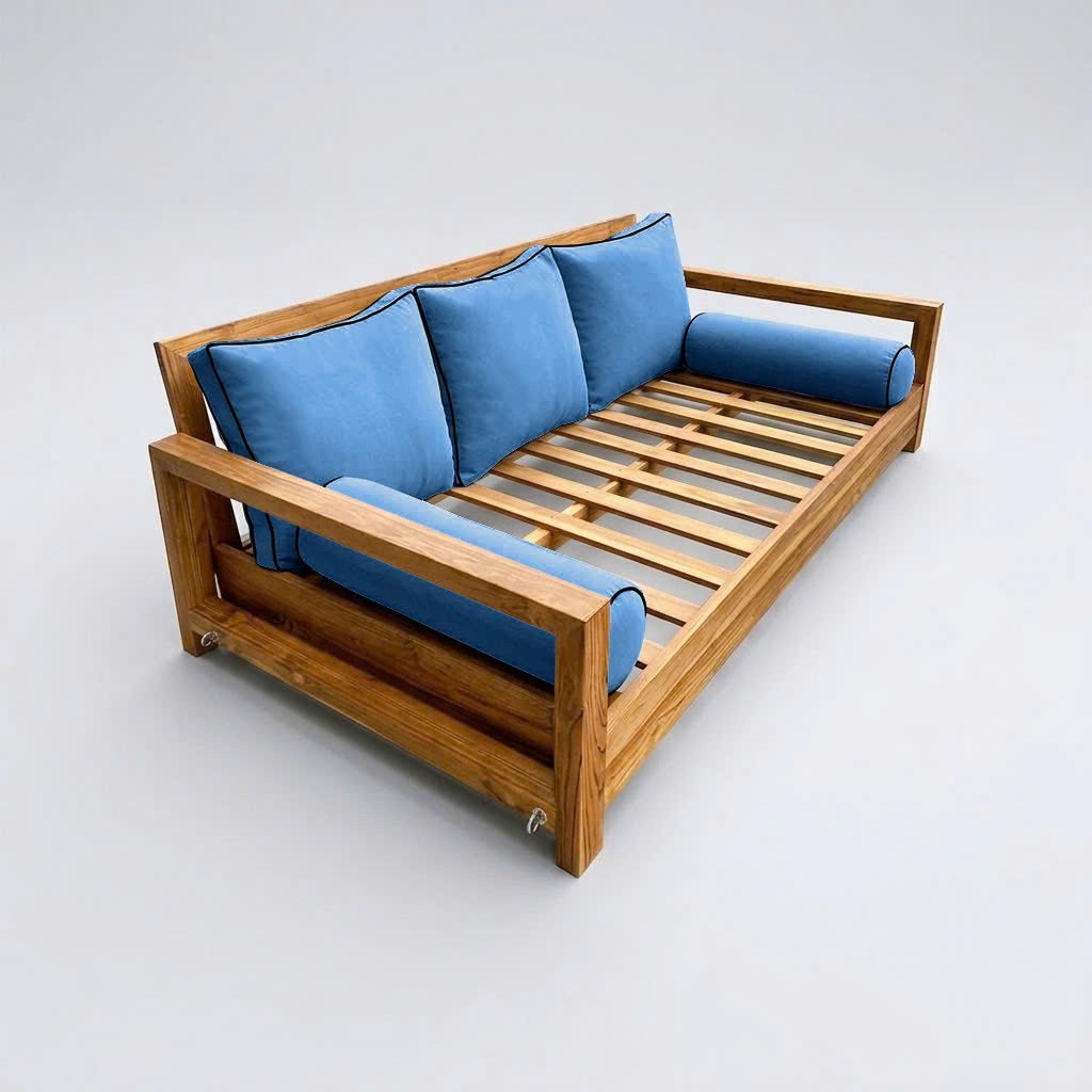 |COVER ONLY| STYLE 3 Twin Bolster Pillow Daybed Porch Swing Contrast Trim AD102