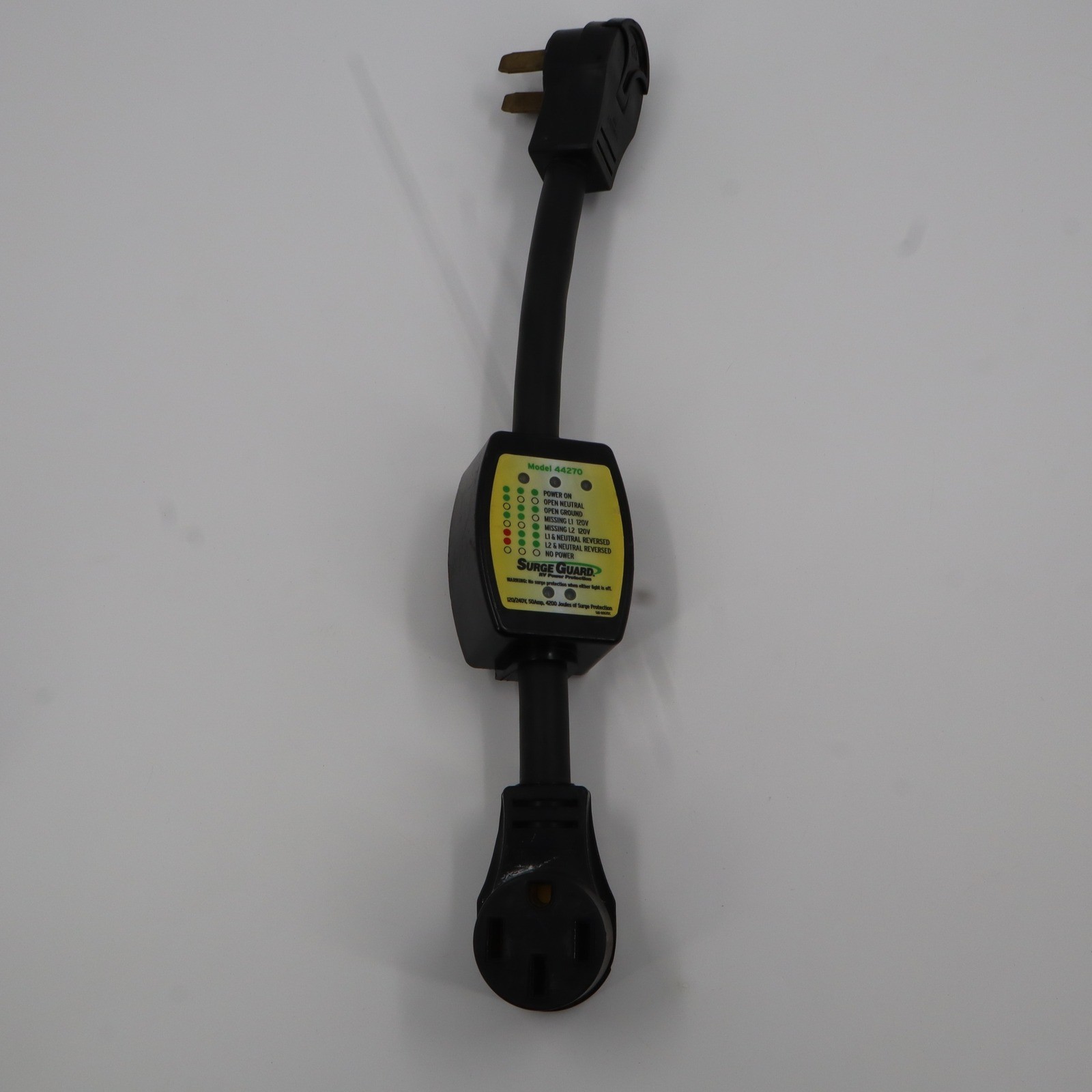 Surge Guard 44270 RV Power Protection 50 Amp 120/240V Black Diagnostic Tool