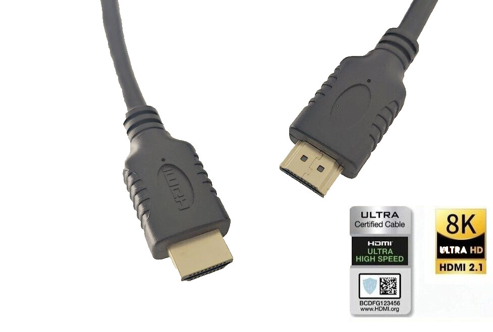 3FT HDMI 2.1 Ultra High Speed 48Gbps 8K@60Hz 4K@120Hz Ultra HD HDR 4K HDMI 2.1