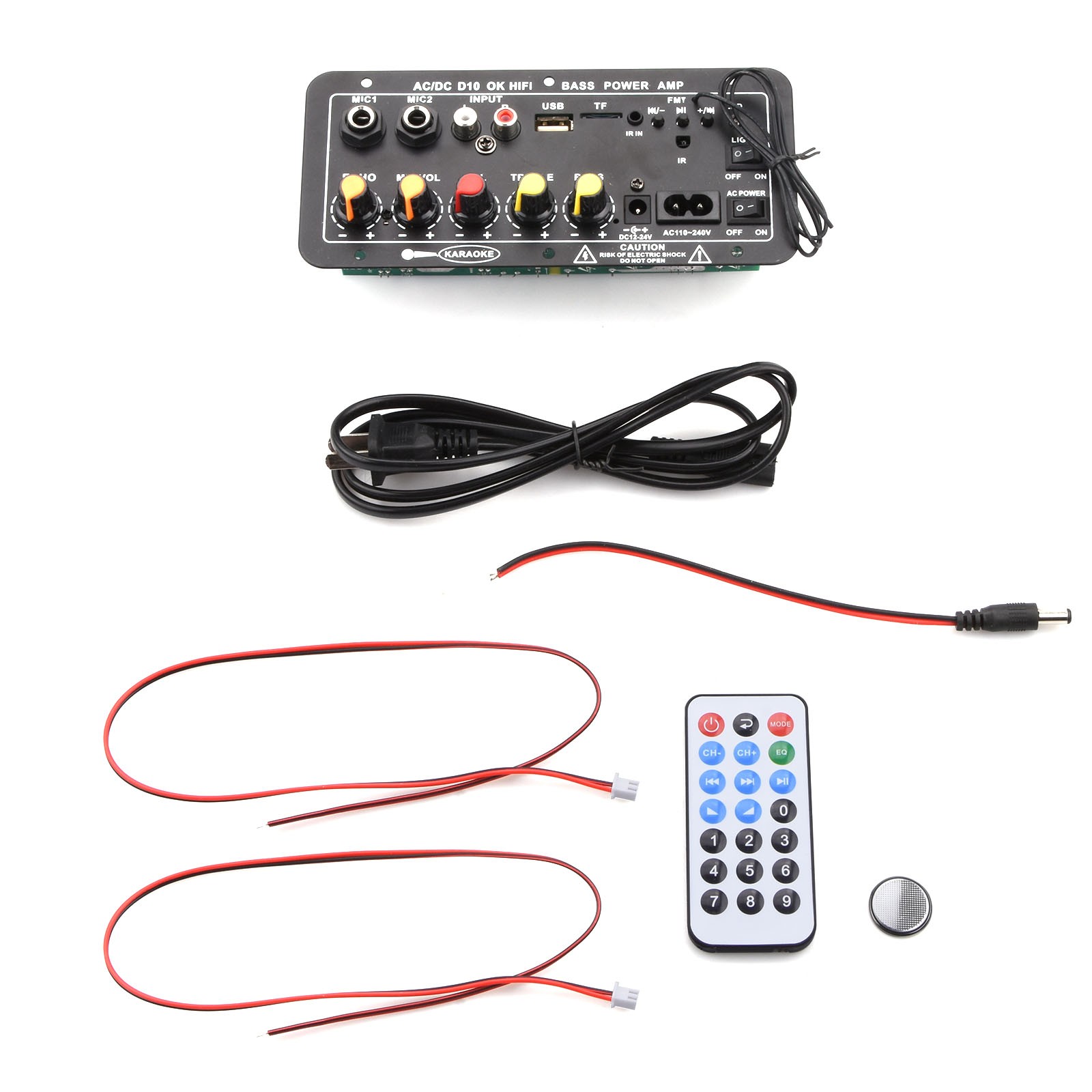 1 Set Multi-function Audio Amplifier Board BT 5.0 200W AC 110V/220V DC 12V/24V