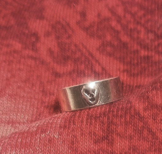 Sterling Silver Skull Toe Ring Adjustable 925