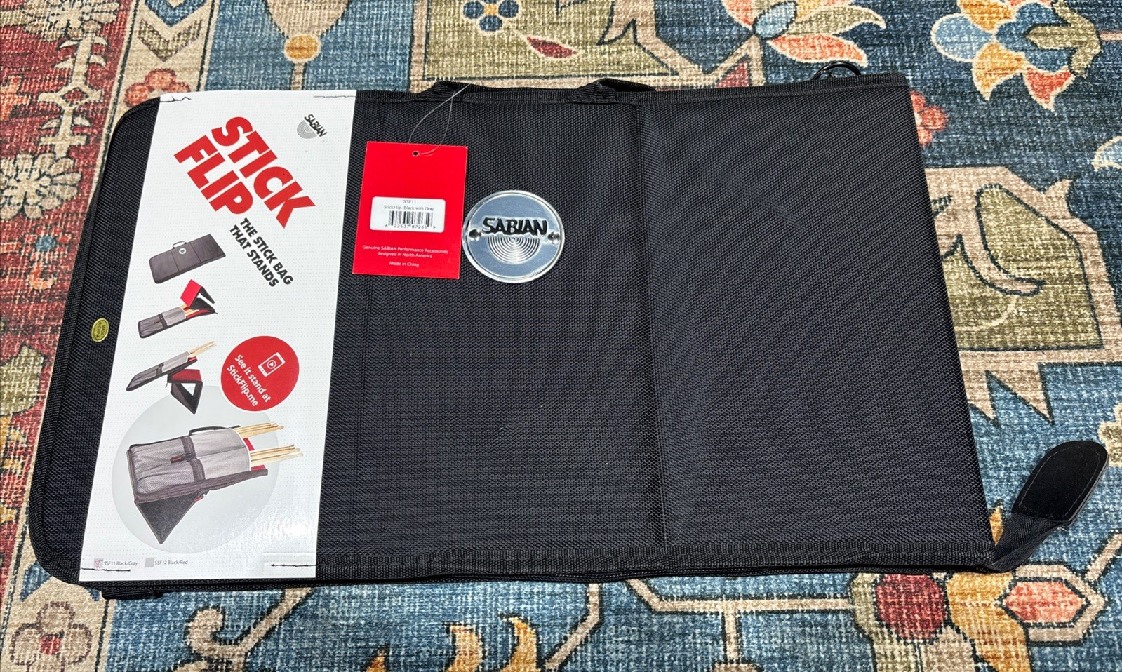 Sabian StickFlip Stick Bag Black with Gray