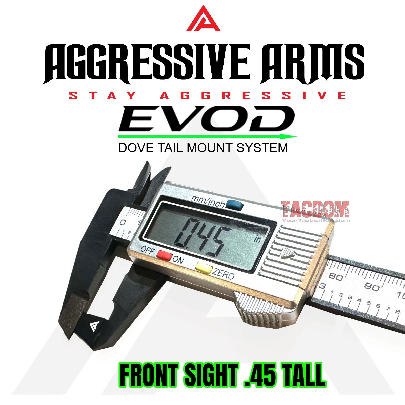 AGGRESSIVE ARMS EVOD DOVE MOUNT SYSTEM for GLOCK RMSc Slide Sight OPTICS Adapter