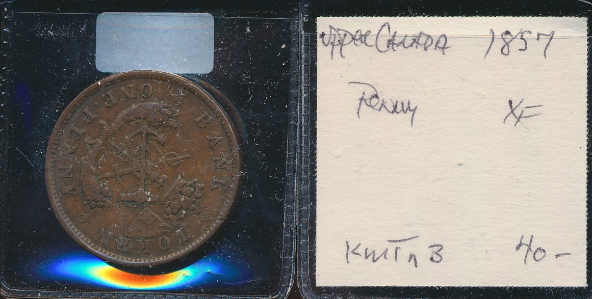 UPPER - CANADA - 1 PENNY -1857 - #5858