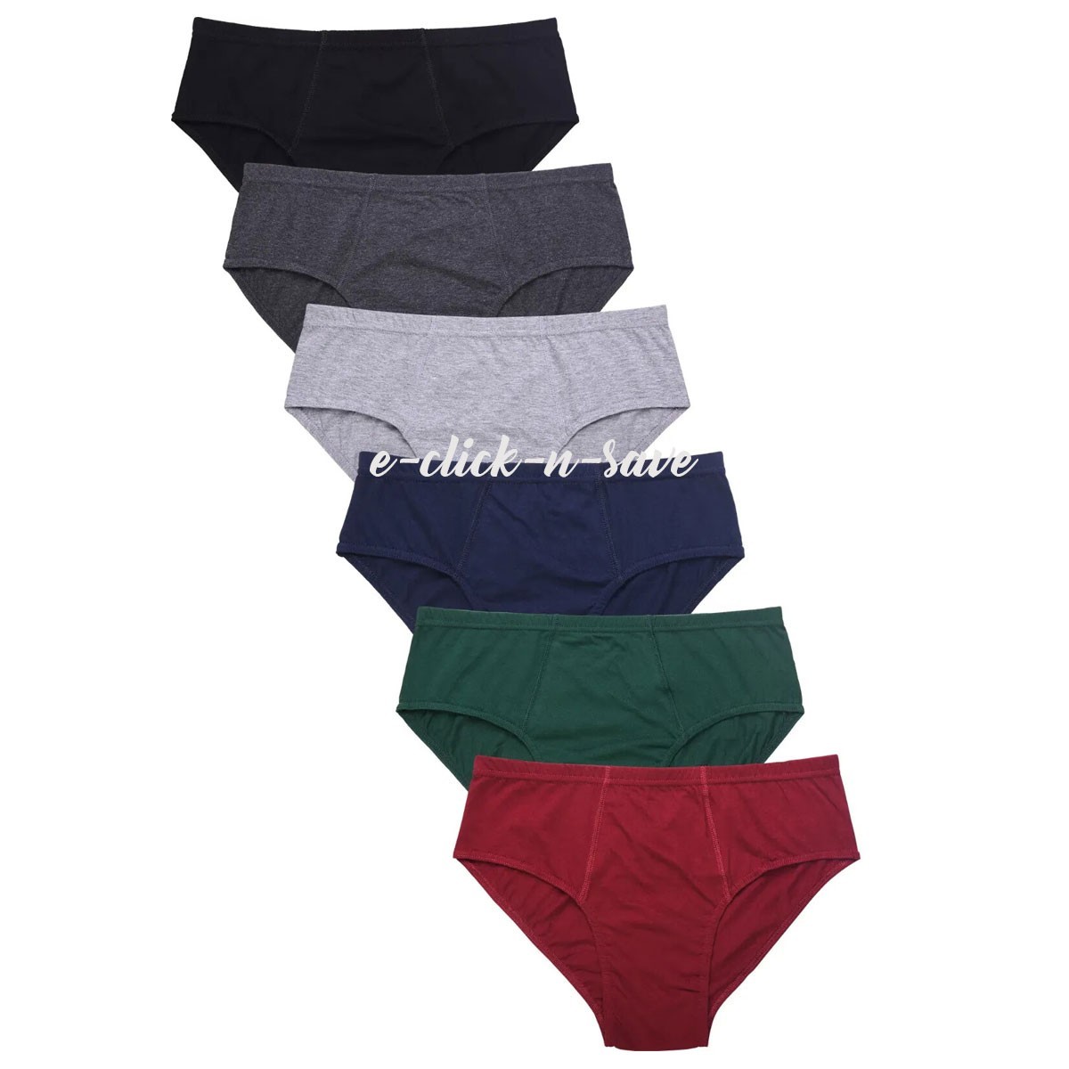 6 Pack Men's ULTRA Solid Cotton Knocker Bikini Brief Underwear Assorted Colors