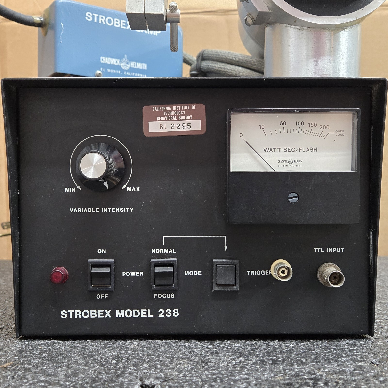 Chadwick Helmuth Strobex Model 278 Xenon Arc Strobe/Flash Lamp & 238 Controller