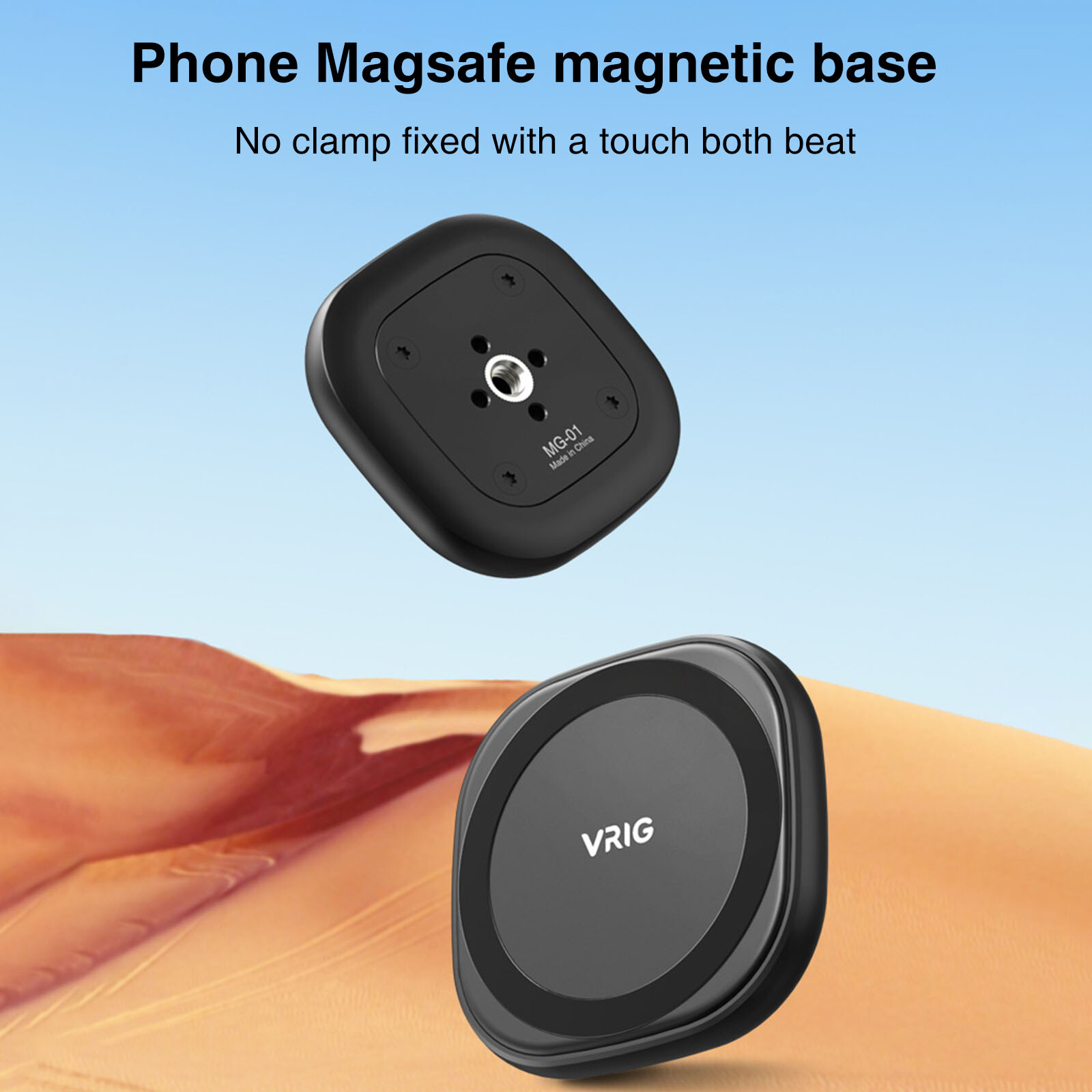 Magnetic Phone Holder Mount Pan 1/4 Threaded Hole for Magsafe iPhone 17 16 14 13