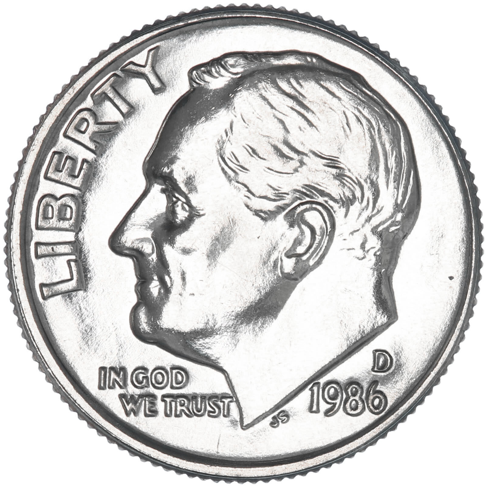 1986 P D Roosevelt Dime BU 2 Coin Year Set