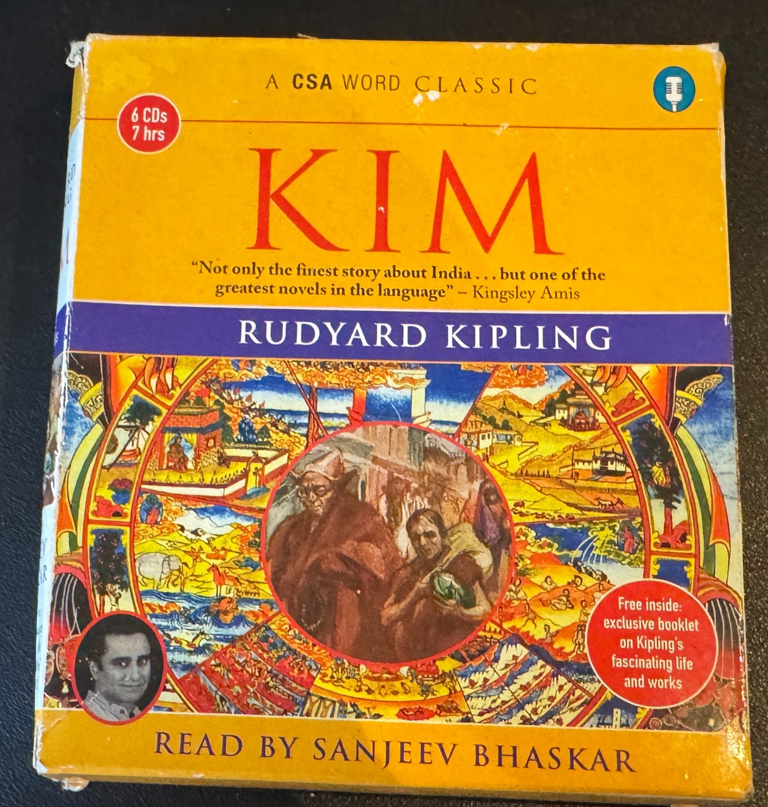 AUDIO BOOK Rudyard Kipling KIM on 6 x CDs read by Sanjeev Bhaskar