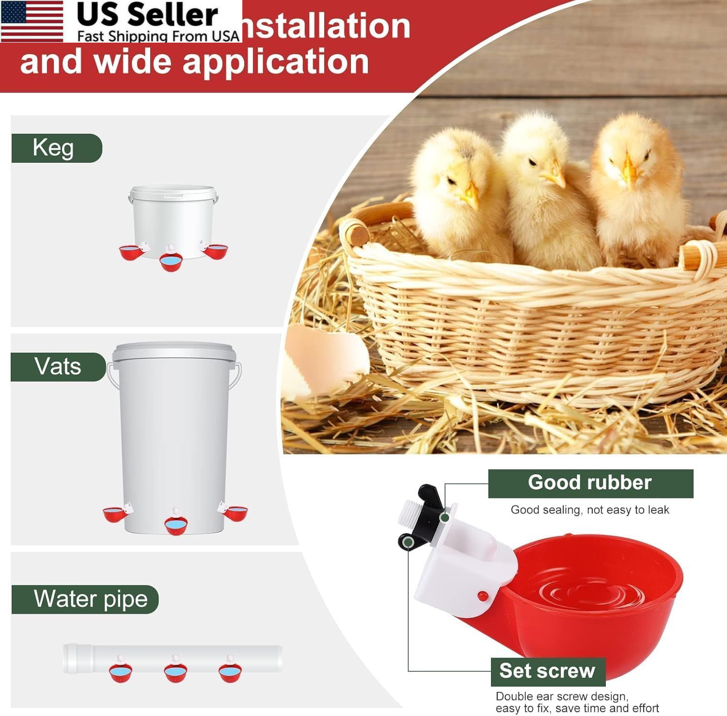 Incubators for Hatching Eggs, Chicken Waterer Cups, Automatic Egg White